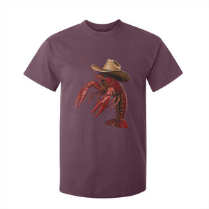 Cowboy Crawfish T Shirt For Kid Yeeclaw Western Country Seafood Lobster Cajun Lovers TS10 Maroon Print Your Wear