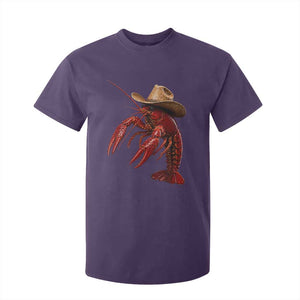 Cowboy Crawfish T Shirt For Kid Yeeclaw Western Country Seafood Lobster Cajun Lovers TS10 Purple Print Your Wear