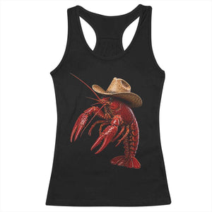 Cowboy Crawfish Racerback Tank Top Yeeclaw Western Country Seafood Lobster Cajun Lovers TS10 Black Print Your Wear