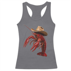 Cowboy Crawfish Racerback Tank Top Yeeclaw Western Country Seafood Lobster Cajun Lovers TS10 Charcoal Print Your Wear