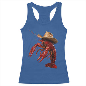 Cowboy Crawfish Racerback Tank Top Yeeclaw Western Country Seafood Lobster Cajun Lovers TS10 Royal Blue Print Your Wear