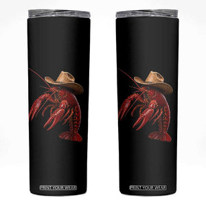Cowboy Crawfish Skinny Tumbler Yeeclaw Western Country Seafood Lobster Cajun Lovers TS10 Black Print Your Wear