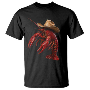 Cowboy Crawfish T Shirt Yeeclaw Western Country Seafood Lobster Cajun Lovers TS10 Black Print Your Wear