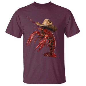 Cowboy Crawfish T Shirt Yeeclaw Western Country Seafood Lobster Cajun Lovers TS10 Maroon Print Your Wear