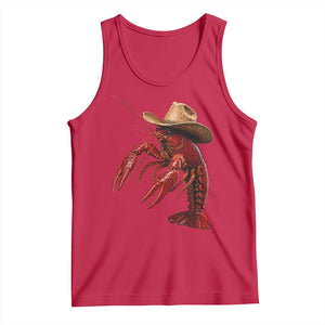Cowboy Crawfish Tank Top Yeeclaw Western Country Seafood Lobster Cajun Lovers TS10 Red Print Your Wear