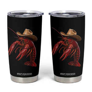 Cowboy Crawfish Tumbler Cup Yeeclaw Western Country Seafood Lobster Cajun Lovers TS10 Black Print Your Wear