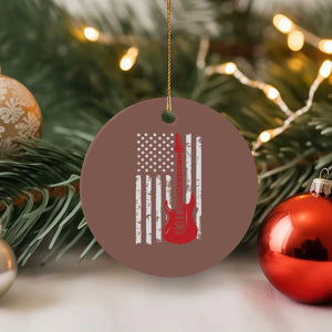 Bass Guitar Player Ceramic Ornament USA American Flag Musician Guitarist TS10 1pc Mocha Print Your Wear