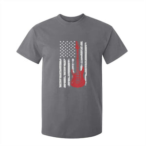 Bass Guitar Player T Shirt For Kid USA American Flag Musician Guitarist TS10 Charcoal Print Your Wear