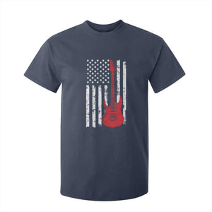 Bass Guitar Player T Shirt For Kid USA American Flag Musician Guitarist TS10 Navy Print Your Wear
