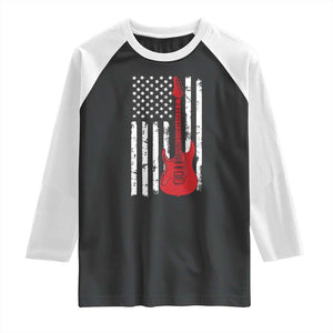Bass Guitar Player Raglan Shirt USA American Flag Musician Guitarist TS10 Black White Print Your Wear