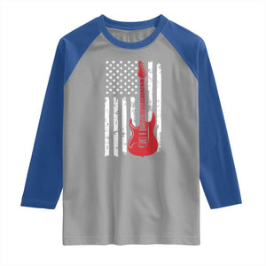 Bass Guitar Player Raglan Shirt USA American Flag Musician Guitarist TS10 Sport Gray Royal Print Your Wear