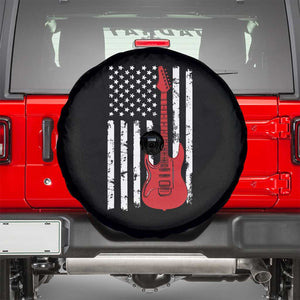 Bass Guitar Player Spare Tire Cover USA American Flag Musician Guitarist TS10 Black Print Your Wear