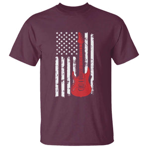 Bass Guitar Player T Shirt USA American Flag Musician Guitarist TS10 Maroon Print Your Wear