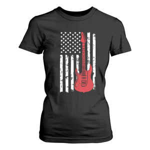 Bass Guitar Player T Shirt For Women USA American Flag Musician Guitarist TS10 Black Print Your Wear