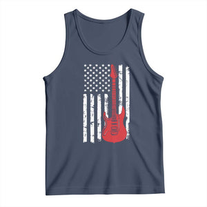 Bass Guitar Player Tank Top USA American Flag Musician Guitarist TS10 Navy Print Your Wear