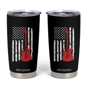 Bass Guitar Player Tumbler Cup USA American Flag Musician Guitarist TS10 Black Print Your Wear