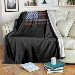 USA Flag Guitar Player Throw Blanket 4th of July Musician Guitarist TS10 Print Your Wear