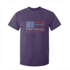 USA Flag Guitar Player T Shirt For Kid 4th of July Musician Guitarist TS10 Purple Print Your Wear