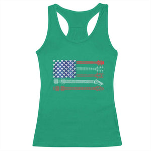 USA Flag Guitar Player Racerback Tank Top 4th of July Musician Guitarist TS10 Irish Green Print Your Wear