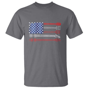 USA Flag Guitar Player T Shirt 4th of July Musician Guitarist TS10 Charcoal Print Your Wear