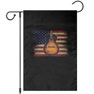 USA Flag Guitar Player Garden Flag Retro 4th of July Musician Guitarist TS10 Black Print Your Wear