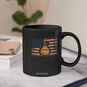 USA Flag Guitar Player Coffee Mug Retro 4th of July Musician Guitarist TS10 Print Your Wear
