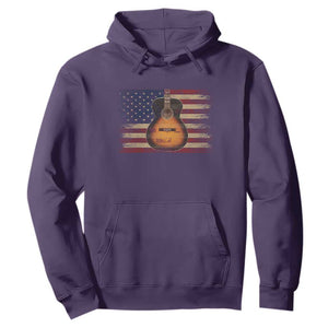 USA Flag Guitar Player Hoodie Retro 4th of July Musician Guitarist TS10 Purple Print Your Wear