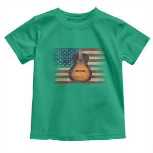 USA Flag Guitar Player Toddler T Shirt Retro 4th of July Musician Guitarist TS10 Irish Green Print Your Wear