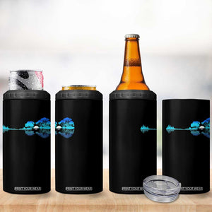 Guitar Lake 4 in 1 Can Cooler Tumbler Retro Tree Shadow Acoustic Guitarist Musician TS10 Print Your Wear