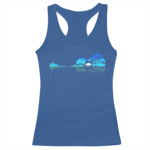 Guitar Lake Racerback Tank Top Retro Tree Shadow Acoustic Guitarist Musician TS10 Royal Blue Print Your Wear