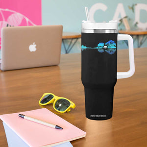 Guitar Lake Tumbler With Handle Retro Tree Shadow Acoustic Guitarist Musician TS10 Print Your Wear