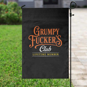 Grumpy Fuckers Club Lifetime Member Garden Flag Gag Gift Birthday Husband Dad Fathers Day