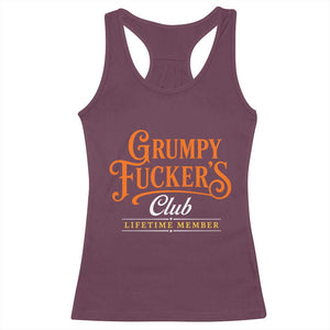 Grumpy Fuckers Club Lifetime Member Racerback Tank Top Gag Gift Birthday Husband Dad Fathers Day