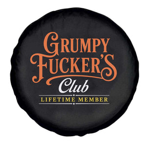 Grumpy Fuckers Club Lifetime Member Spare Tire Cover Gag Gift Birthday Husband Dad Fathers Day