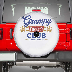Grumpy Fuckers Club Lifetime Member Spare Tire Cover Sarcastic Gag Gift Birthday Husband Dad Fathers Day