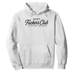 Vintage Grumpy Fuckers Club Lifetime Member Hoodie Gag Gift Birthday Husband Dad Fathers Day