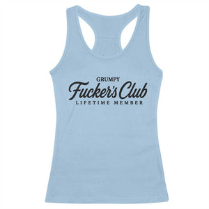 Vintage Grumpy Fuckers Club Lifetime Member Racerback Tank Top Gag Gift Birthday Husband Dad Fathers Day