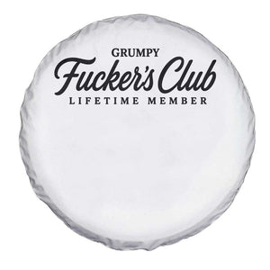 Vintage Grumpy Fuckers Club Lifetime Member Spare Tire Cover Gag Gift Birthday Husband Dad Fathers Day