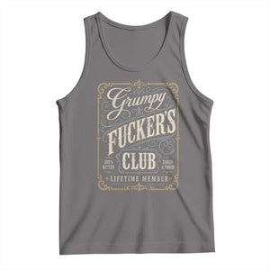 Vintage Grumpy Fuckers Club Lifetime Member Tank Top Retro Birthday Husband Dad Fathers Day