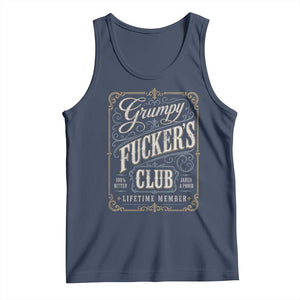 Vintage Grumpy Fuckers Club Lifetime Member Tank Top Retro Birthday Husband Dad Fathers Day