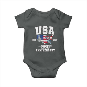 250th Anniversary USA Baby Onesie 4th of July America US Flag Patriotic 250 Years American Flag