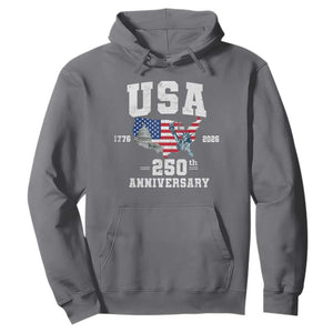 250th Anniversary USA Hoodie 4th of July America US Flag Patriotic 250 Years American Flag