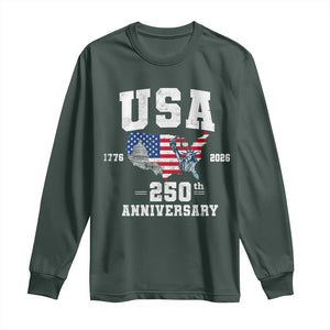 250th Anniversary USA Long Sleeve Shirt 4th of July America US Flag Patriotic 250 Years American Flag