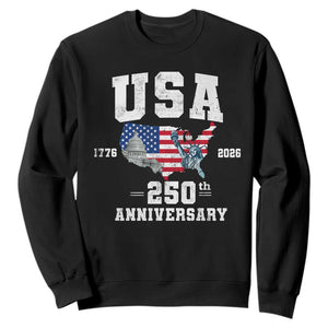 250th Anniversary USA Sweatshirt 4th of July America US Flag Patriotic 250 Years American Flag
