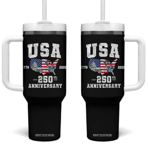 250th Anniversary USA Tumbler With Handle 4th of July America US Flag Patriotic 250 Years American Flag