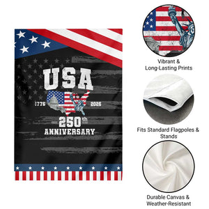 250th Anniversary USA Patriotic Garden Flag 4th of July America US Flag Patriotic 250 Years American Flag TS10 Print Your Wear