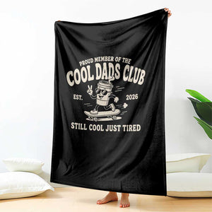 Cool Dads Club Throw Blanket Retro Skater Fatherhood Still Cool Just Tired Funny Dad Gifts