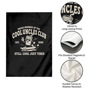 Cool Uncles Club Garden Flag Retro Skater Uncle Still Cool Just Tired