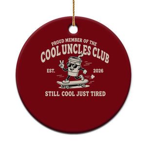 Cool Uncles Club Ceramic Ornament Retro Skater Uncle Still Cool Just Tired