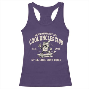 Cool Uncles Club Racerback Tank Top Retro Skater Uncle Still Cool Just Tired